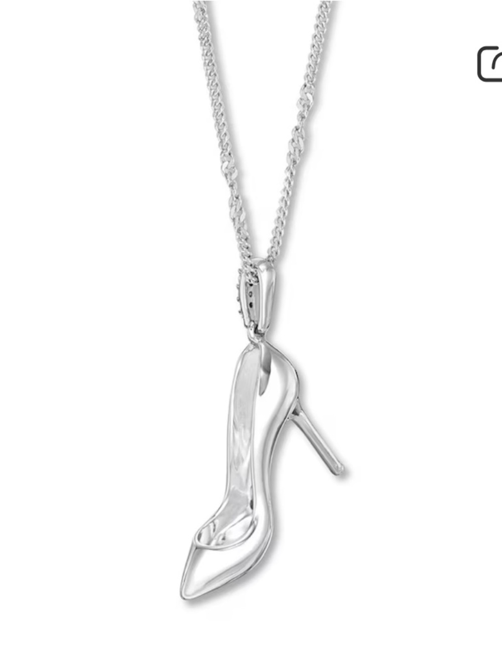 Kay Jewelers Emmy London Shoe Sterling Silver Necklace — 20” Twisted Curb Chain - Picture 2 of 4